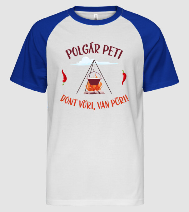  minta fehér/royal pólón