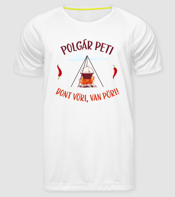  minta fehér pólón