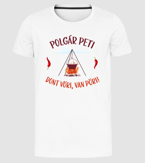  minta fehér pólón