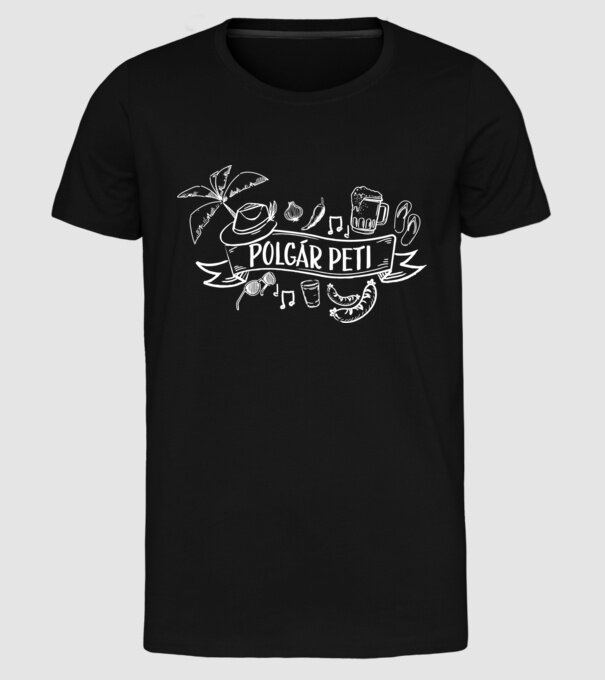  minta fekete pólón