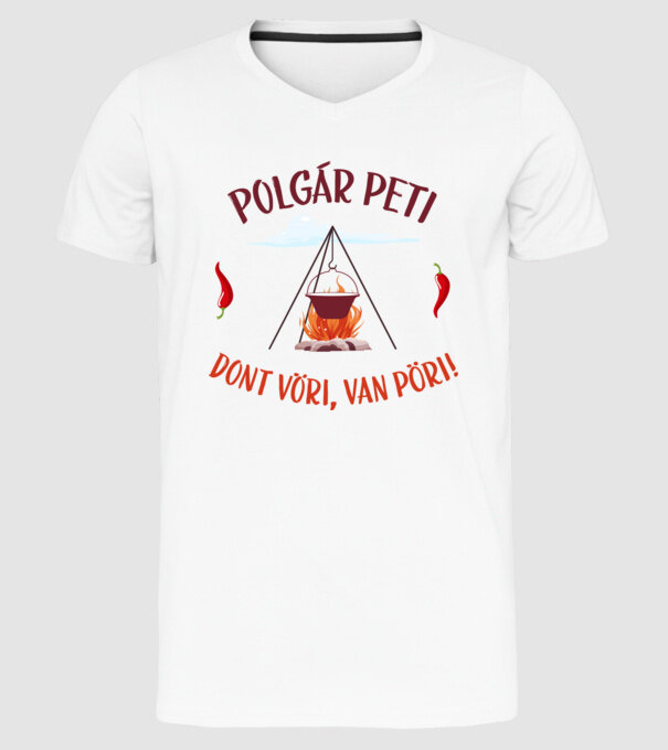  minta fehér pólón