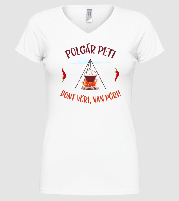  minta fehér pólón