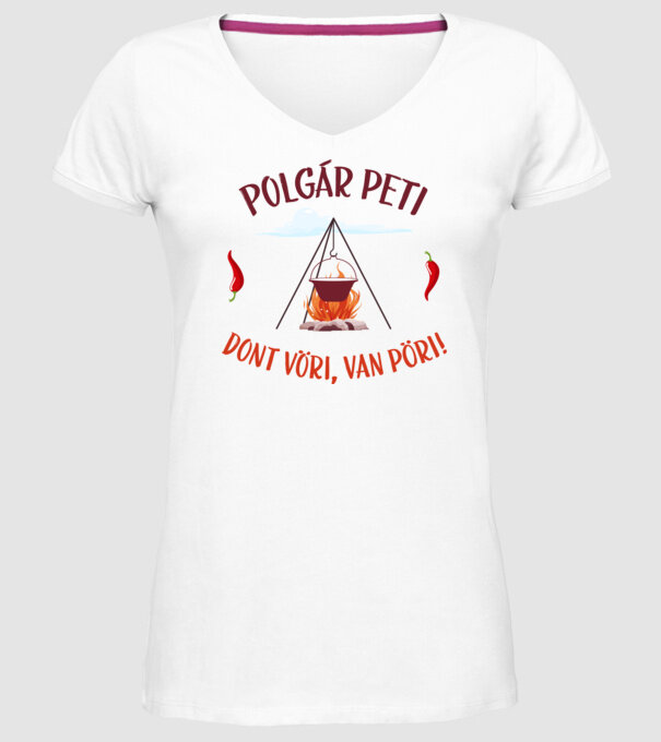  minta fehér pólón