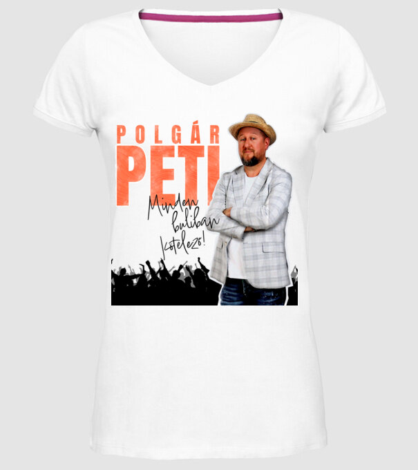  minta fehér pólón