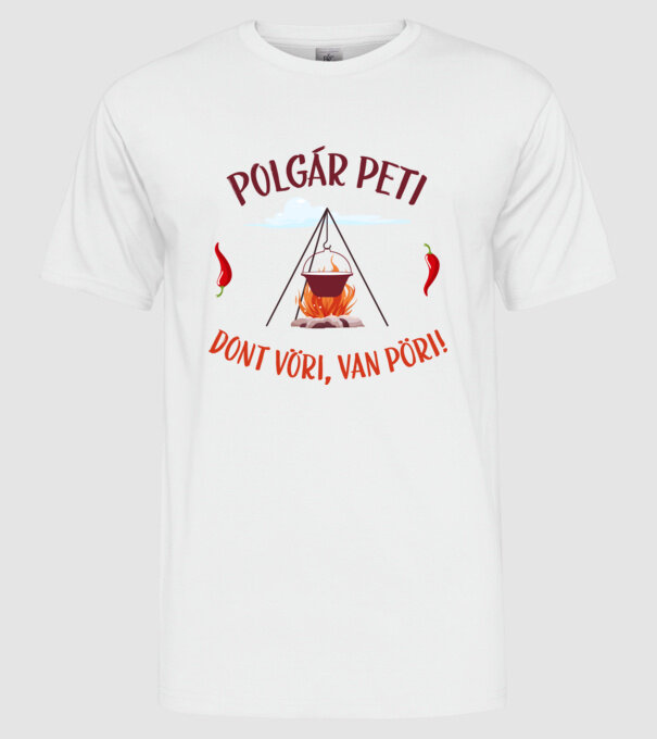  minta fehér pólón