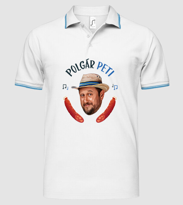  minta fehér pólón