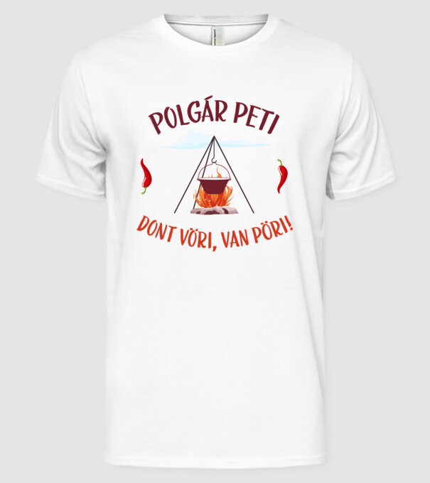  minta fehér pólón