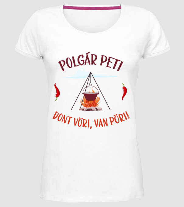  minta fehér pólón