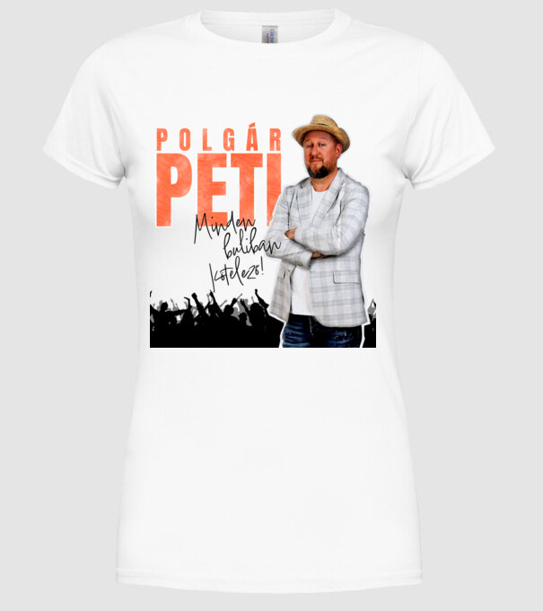  minta fehér pólón