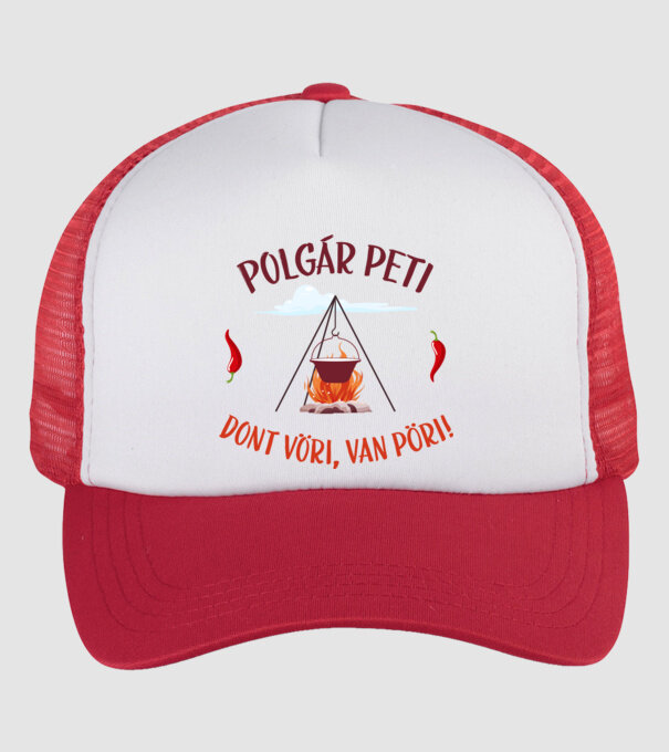  minta fehér/piros pólón