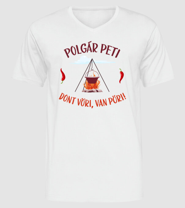  minta fehér pólón