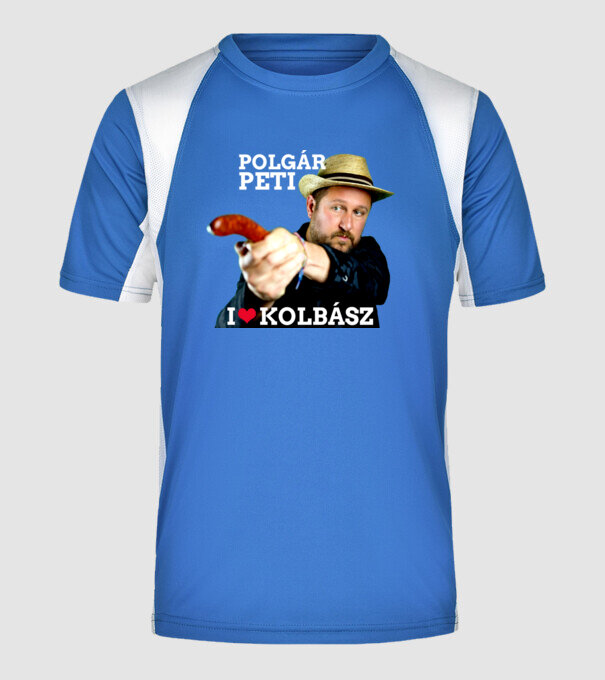  minta királykék pólón