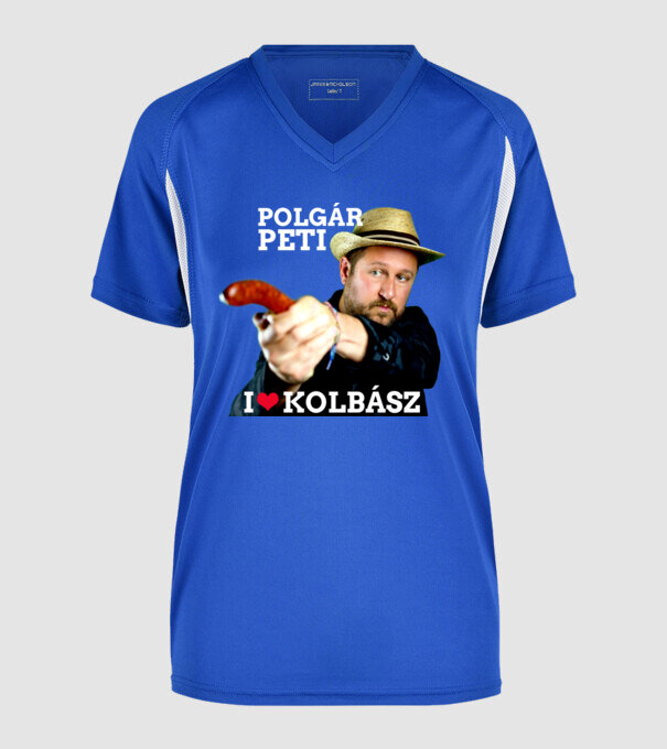  minta királykék pólón